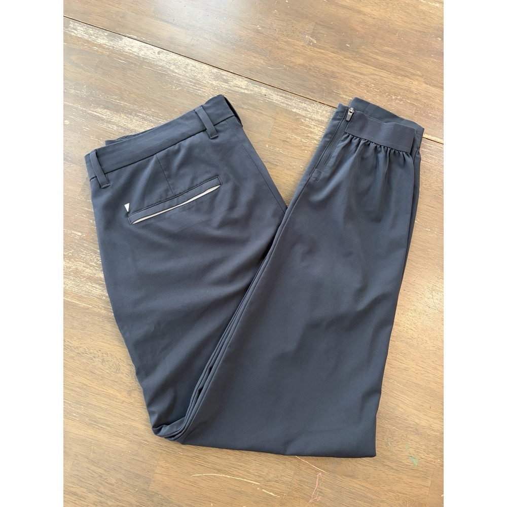 Primo Pants Regular Gray Tapered Cuffed Tech Ankle Zip Golf Jogger 34 Regular